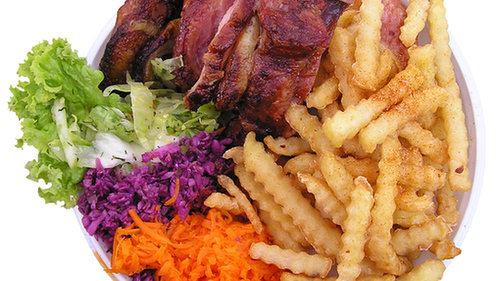 Dieta obniżająca cholesterol Danie z frytkami i mięsem