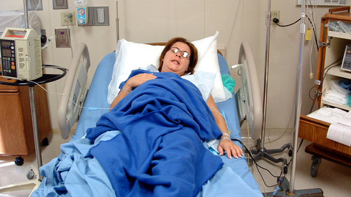 Pacjentka w szpitalu